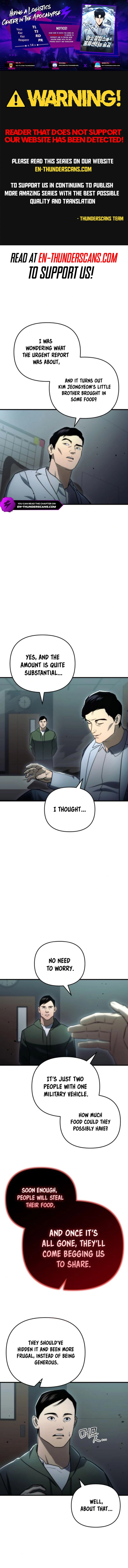 Hiding a Logistics Center in The Apocalypse Chapter 14 - Page 1