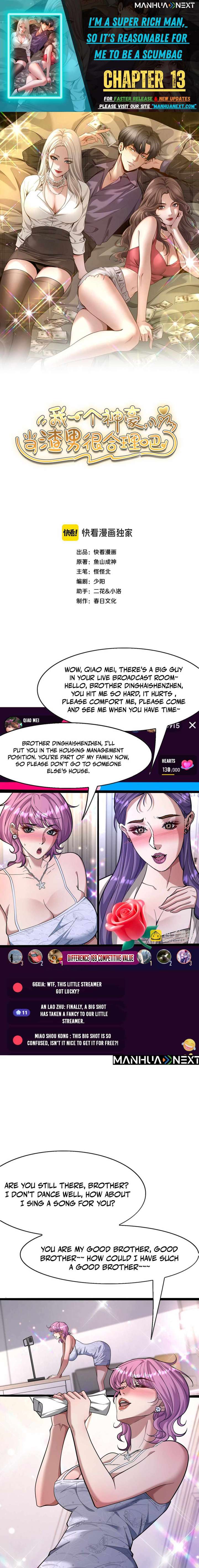 I’m A Super Rich Man, So It’s Reasonable For Me To Be A Scumbag Chapter 13 - Page 1