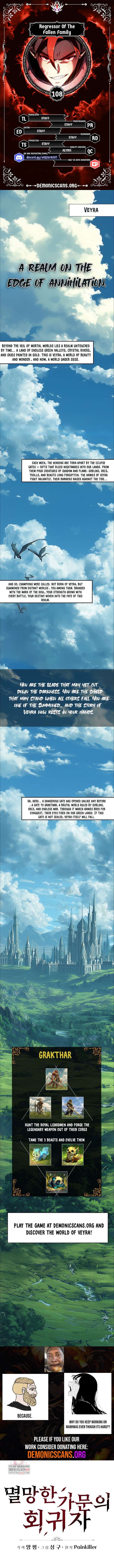 Regressor of the Fallen family Chapter 108 - Page 1
