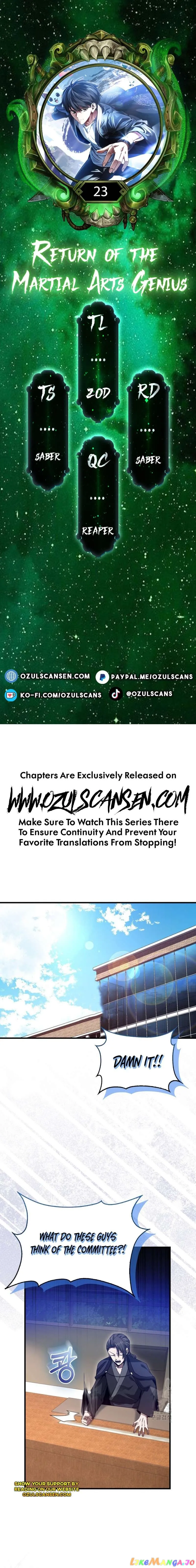 Return of the Martial Arts Genius Chapter 23 - Page 1