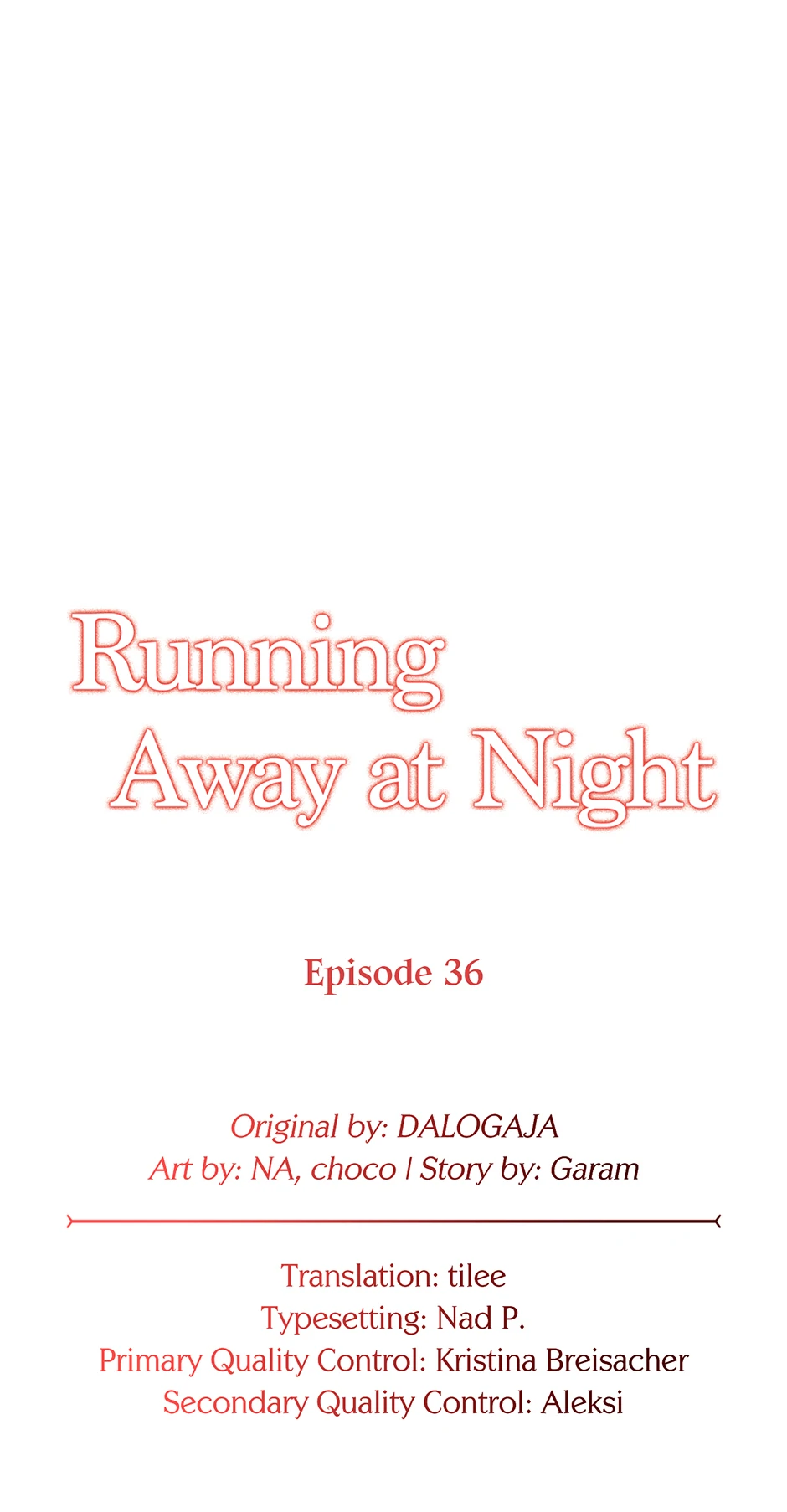 Running Away at Night Chapter 36 - Page 1