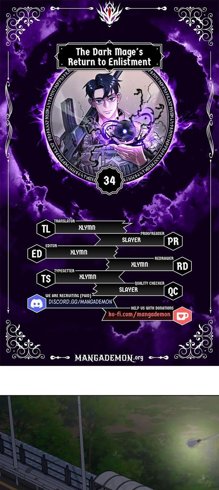 The Dark Mage’s Return to Enlistment Chapter 34 - Page 1