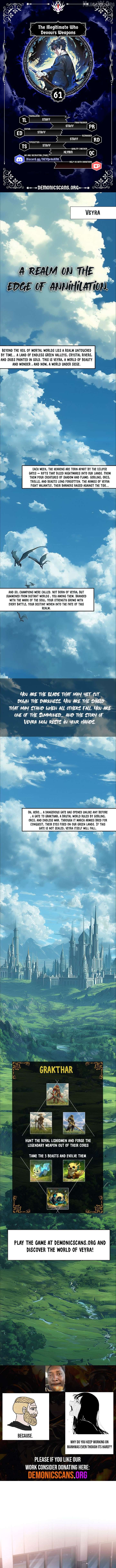 The Illegitimate Who Devours Weapons Chapter 61 - Page 1