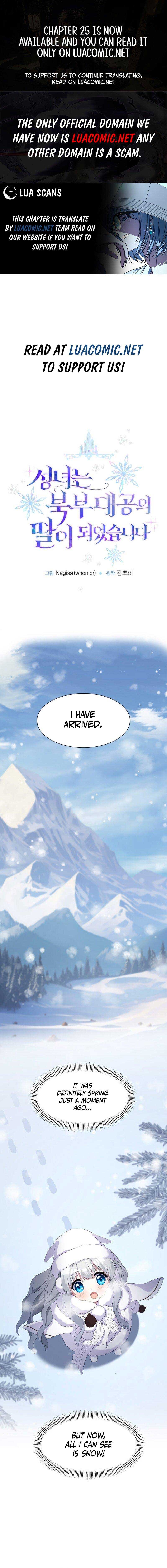 The Saintess Became the Northern Grand Duke’s Daughter Chapter 4 - Page 1