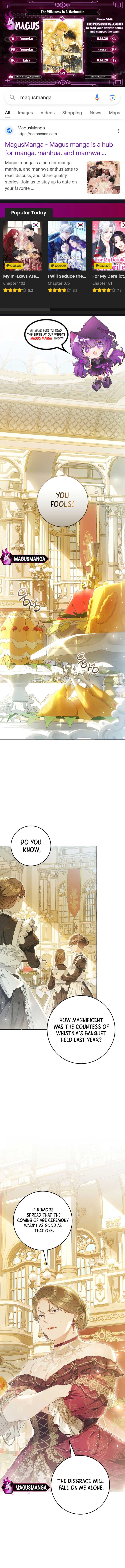 The Villainess Is A Marionette Chapter 97 - Page 1
